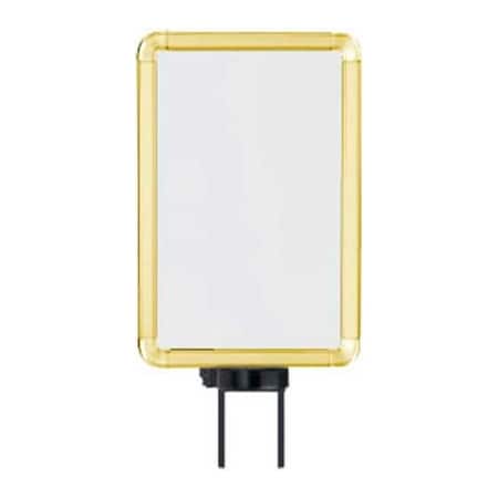 Lavi Industries Vertical Swivel Sign Frame, 7" x 11", For 7' Posts, Gold 50-1130SV-S/GD